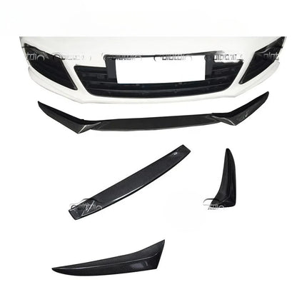 Car Carbon Fiber Front Bumper Lip Chin Spoiler Winglet Splitter For VW  Scirocco R 2009-2014