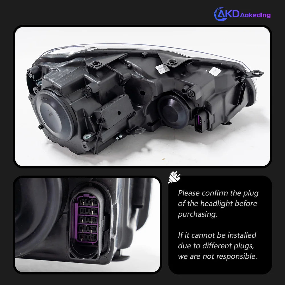 VW MK6 LED Headlights, MK7.5 Style