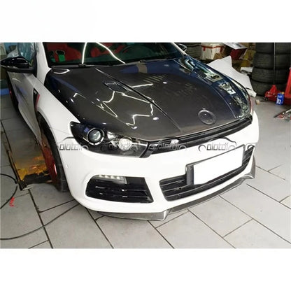 Car Carbon Fiber Front Bumper Lip Chin Spoiler Winglet Splitter For VW  Scirocco R 2009-2014