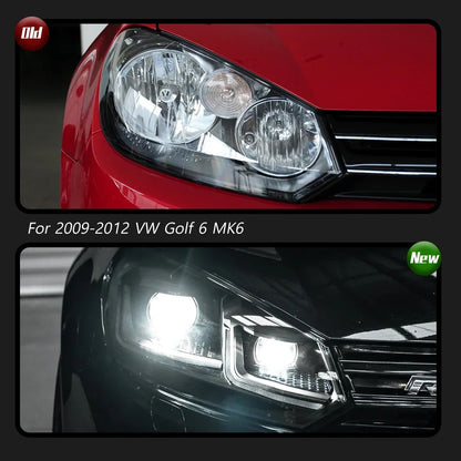 VW MK6 LED Headlights, MK7.5 Style