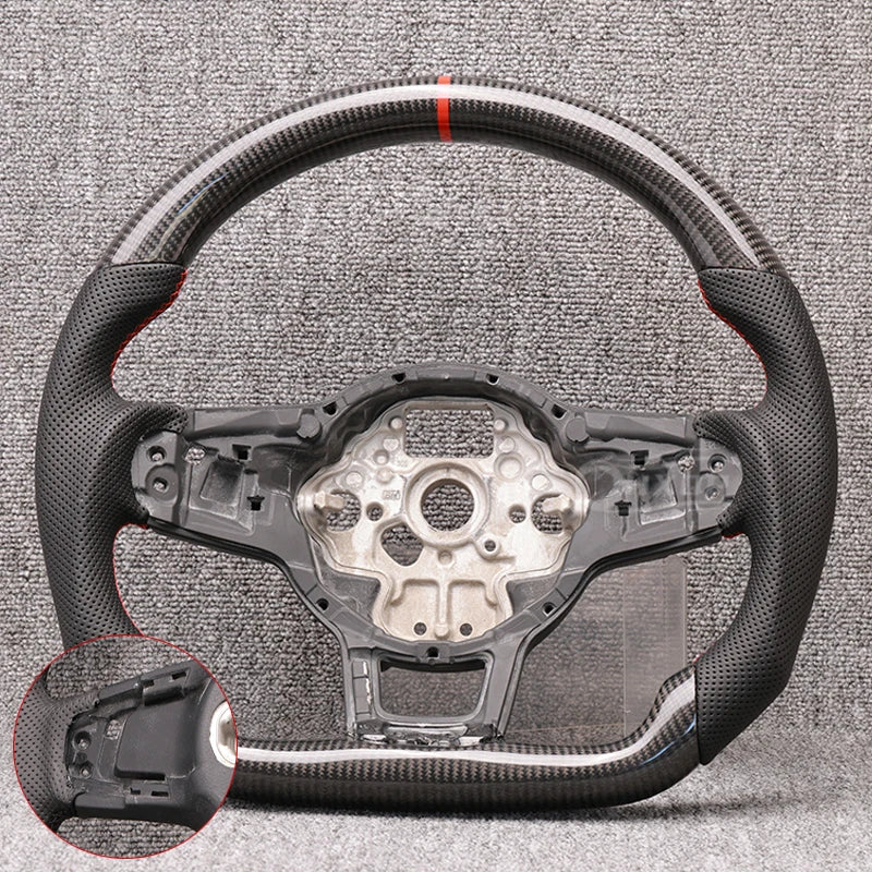 Carbon Fiber & Alcantara Steering Wheel for VW Golf 7 / 7.5 GTI R (DSG)