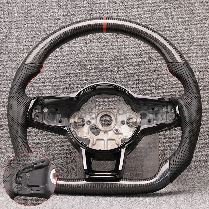 Carbon Fiber & Alcantara Steering Wheel for VW Golf 7 / 7.5 GTI R (DSG)