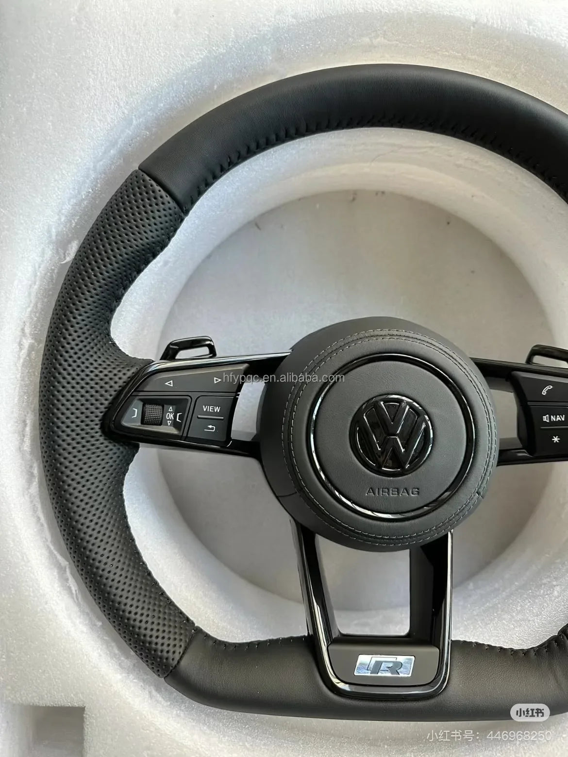 VW Full Leather Flat Bottom Steering Wheel