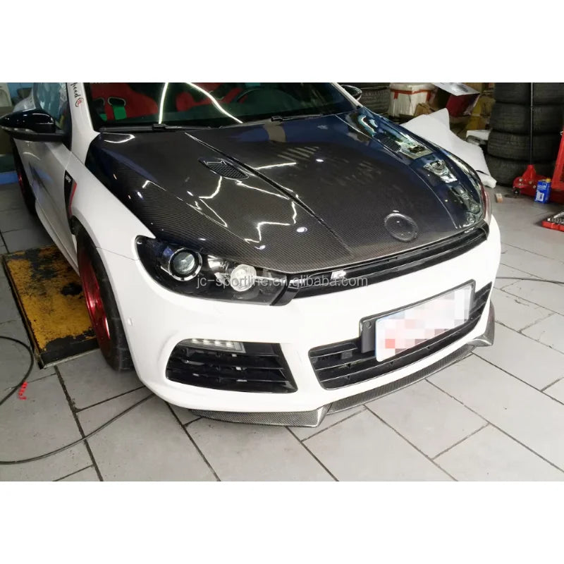 R Style Carbon Fiber Engine Trunk Hoods for VW Scirocco