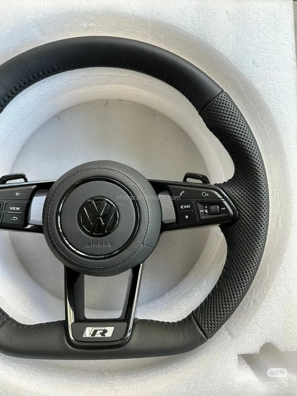 VW Full Leather Flat Bottom Steering Wheel