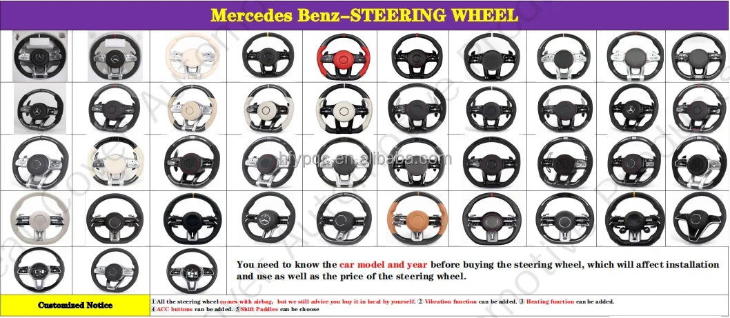 VW Full Leather Flat Bottom Steering Wheel