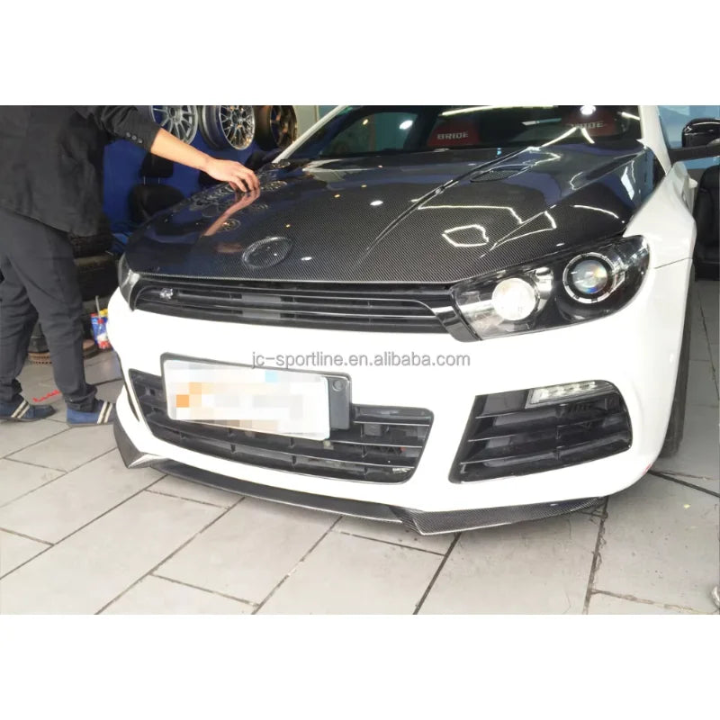 R Style Carbon Fiber Engine Trunk Hoods for VW Scirocco
