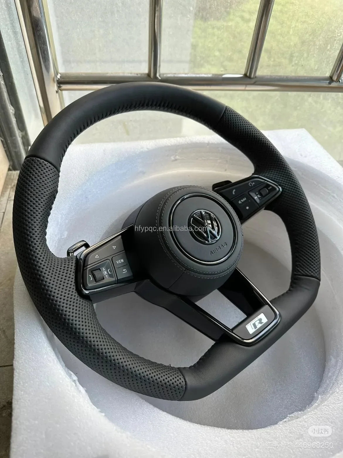 VW Full Leather Flat Bottom Steering Wheel