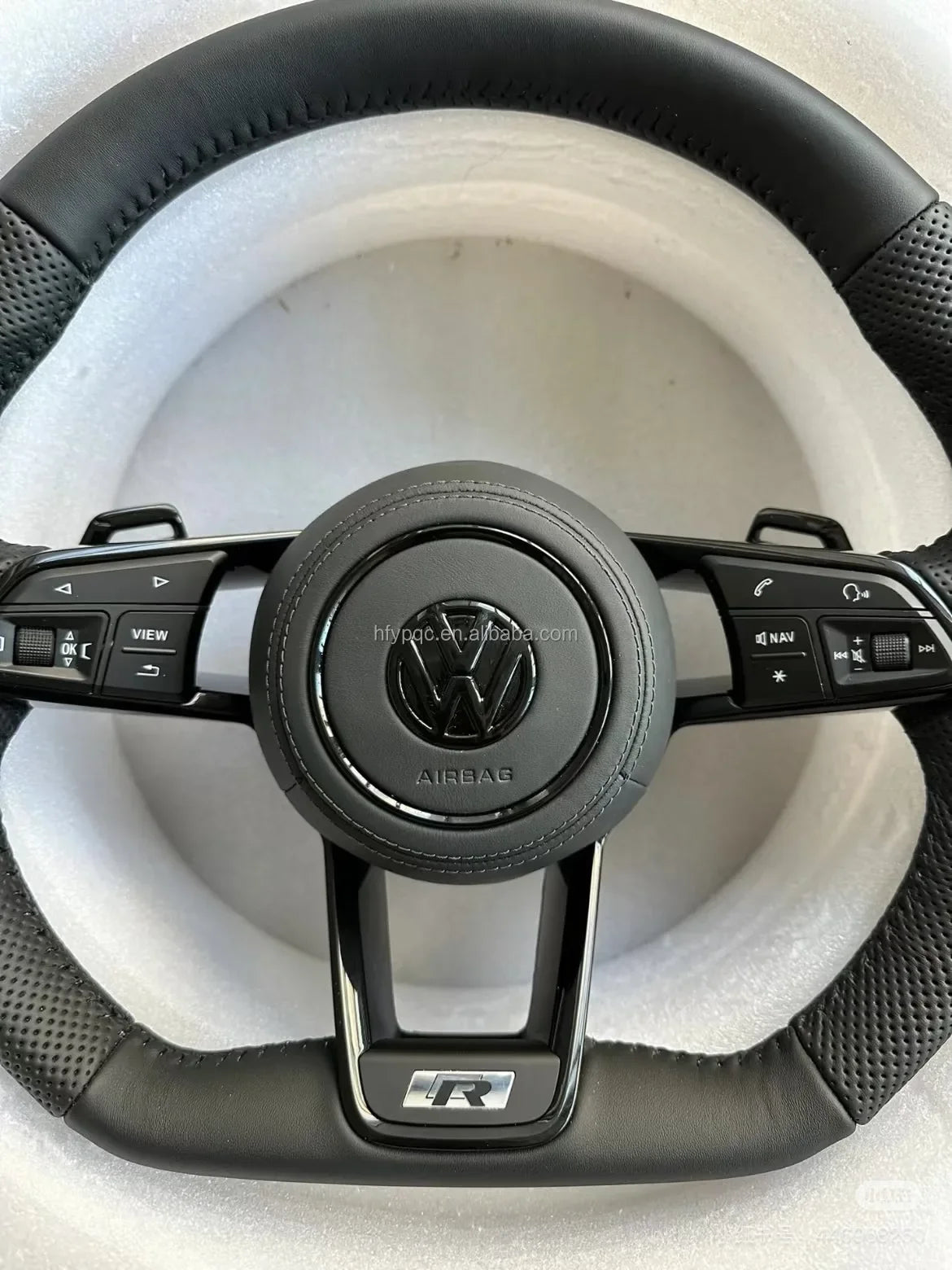 VW Full Leather Flat Bottom Steering Wheel