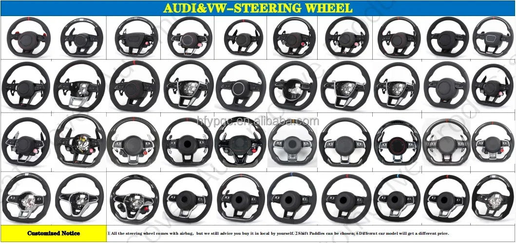 VW Full Leather Flat Bottom Steering Wheel