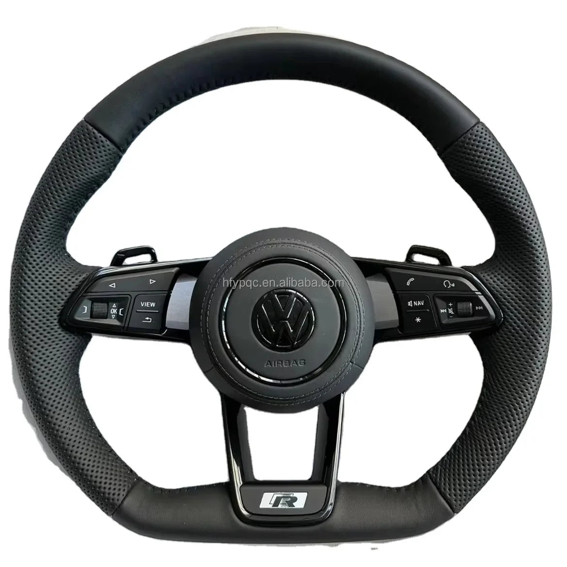 VW Full Leather Flat Bottom Steering Wheel