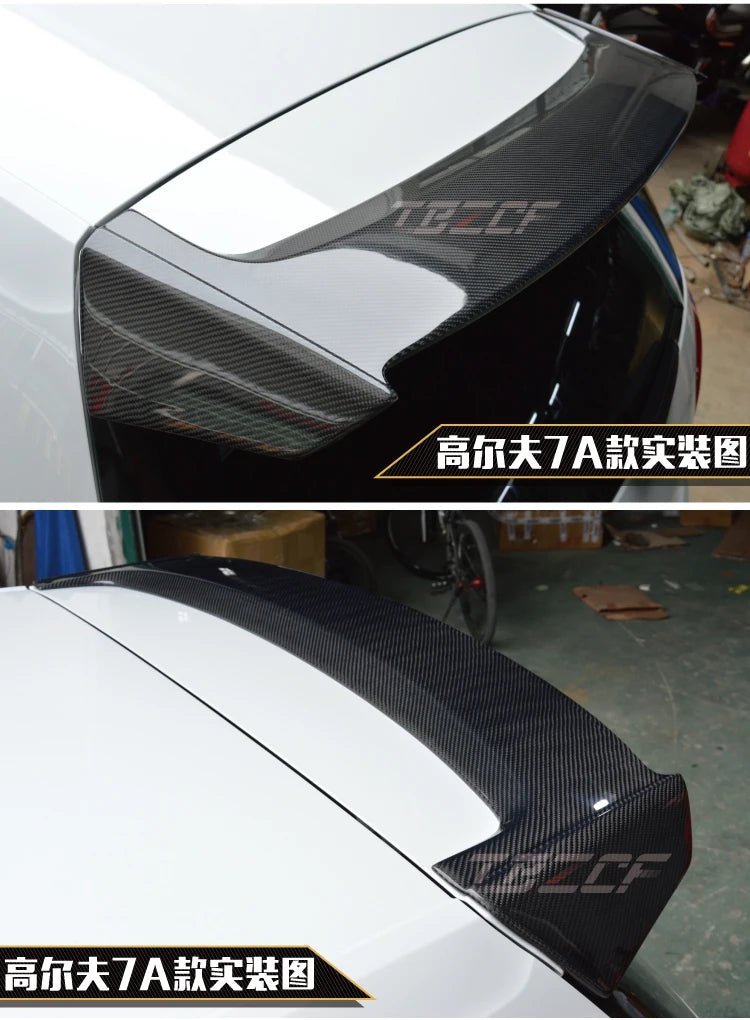 High quality Carbon Fiber Rear Roof Spoiler Wing Window Tail Wings For VW for Volkswagen GOLF 7 for MK7 GTI R 2014-2017