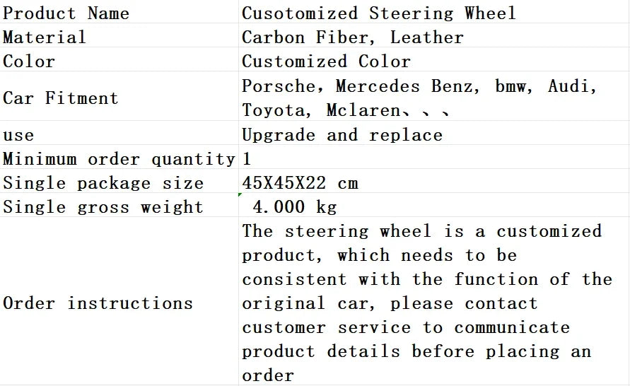 VW Full Leather Flat Bottom Steering Wheel