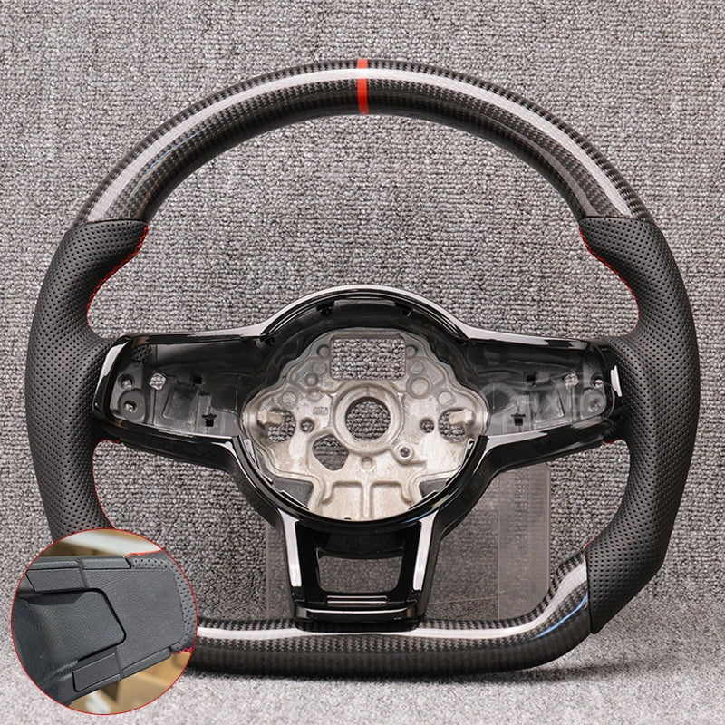 Carbon Fiber & Alcantara Steering Wheel for VW Golf 7 / 7.5 GTI R (DSG)