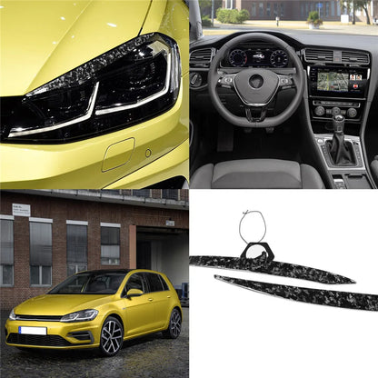 Carbon Fibre Headlight Eyelid Covers – VW Golf 7 / GTI / R (2013–2018)