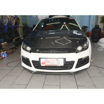 R Style Carbon Fiber Engine Trunk Hoods for VW Scirocco