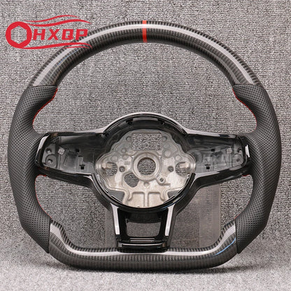 Carbon Fiber & Alcantara Steering Wheel for VW Golf 7 / 7.5 GTI R (DSG)