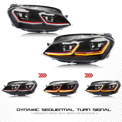 VW MK7/7.5 LED Headlights, MK7.5 Style - Stock Halogen ONLY